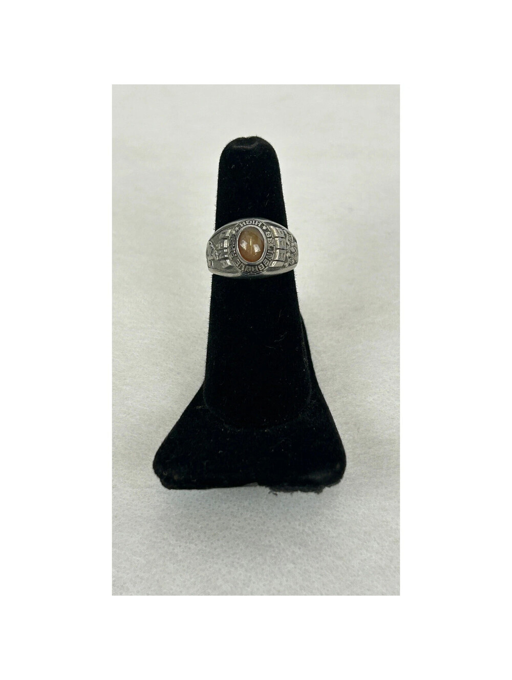 Vintage Art-Carved Class Size 7.5 Ring Brown Stone Collegiate Jewelry